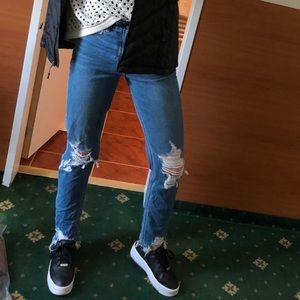 High waisted mom jeans